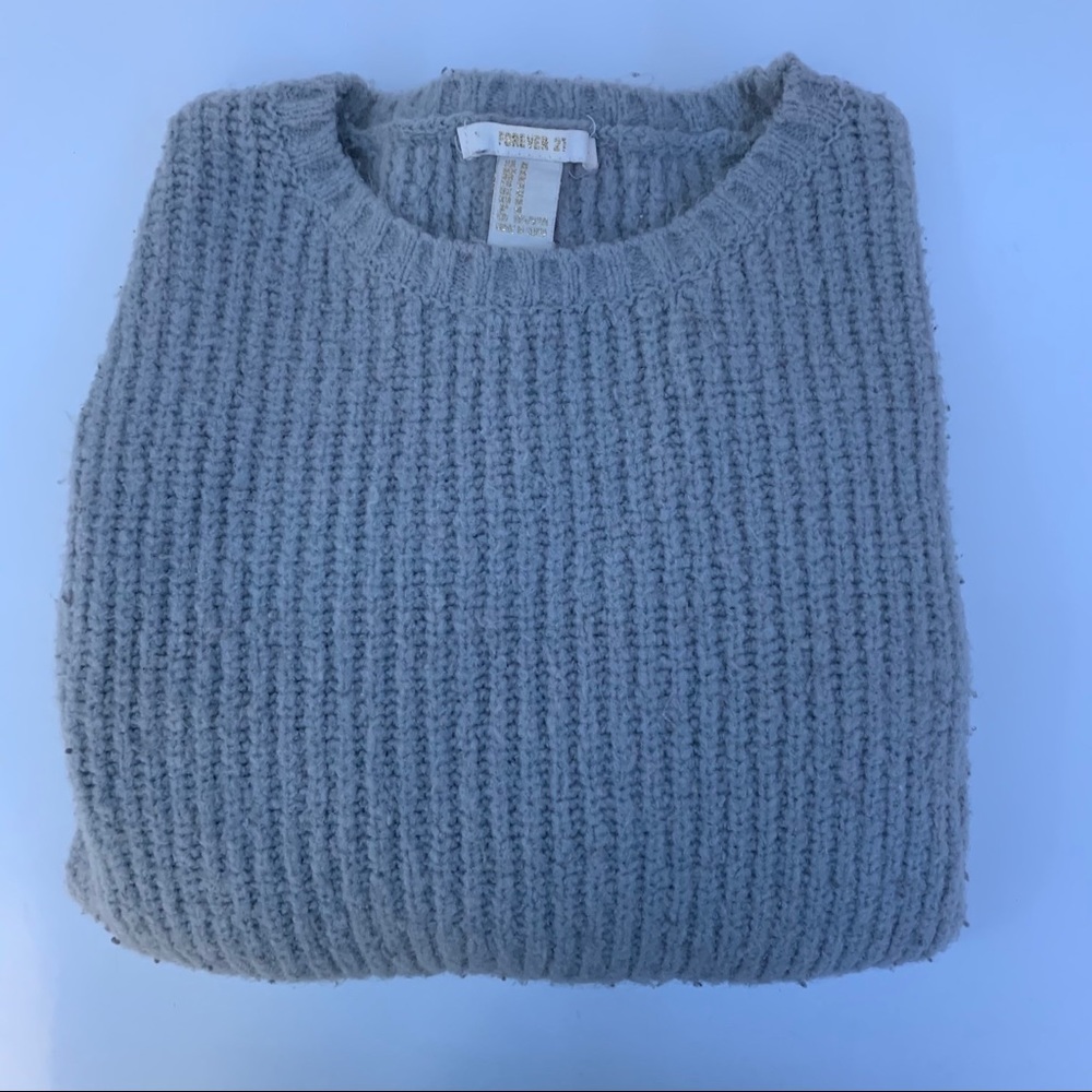 Gray Forever 21 long sleeves sweater